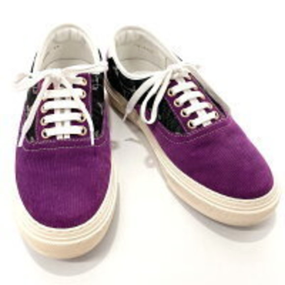 Louis Vuitton Sneakers Denim Purple Monogram Trocadero Corduroy - Picture 1 of 9